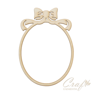 Oval frame with ribbon